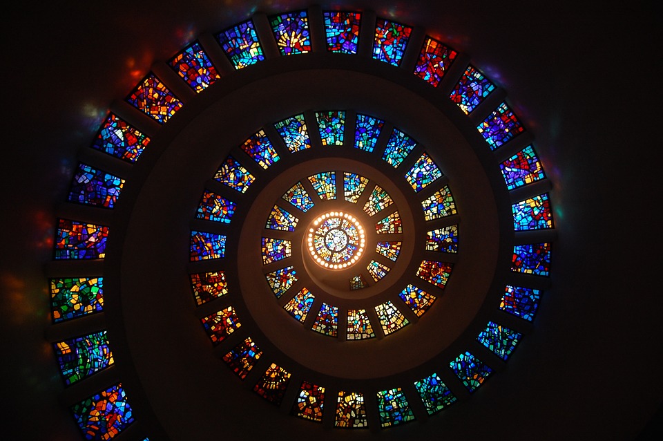spiral stained-glass